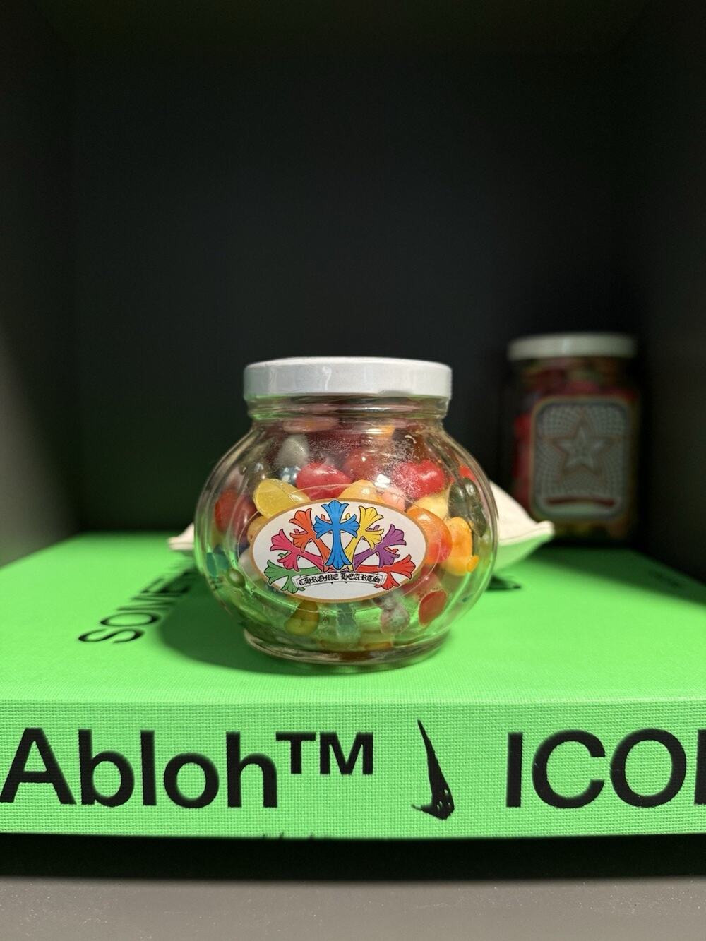 Chrome Hearts Vintage Candy Jar Multicolor Cross Promo Display Rare Collectible